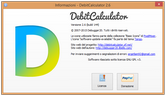 Finestra delle Informazioni su DebitCalculator